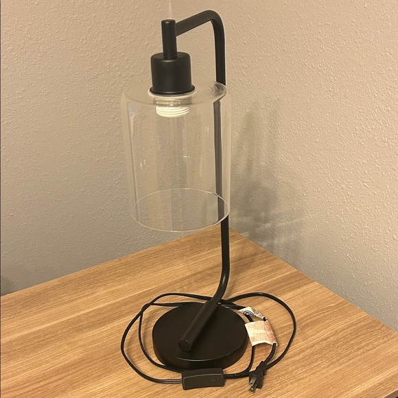 17 Stories Other - Mid Century Modern Industrial Black Glass Table Desk Lamp - 19.5 inches tall